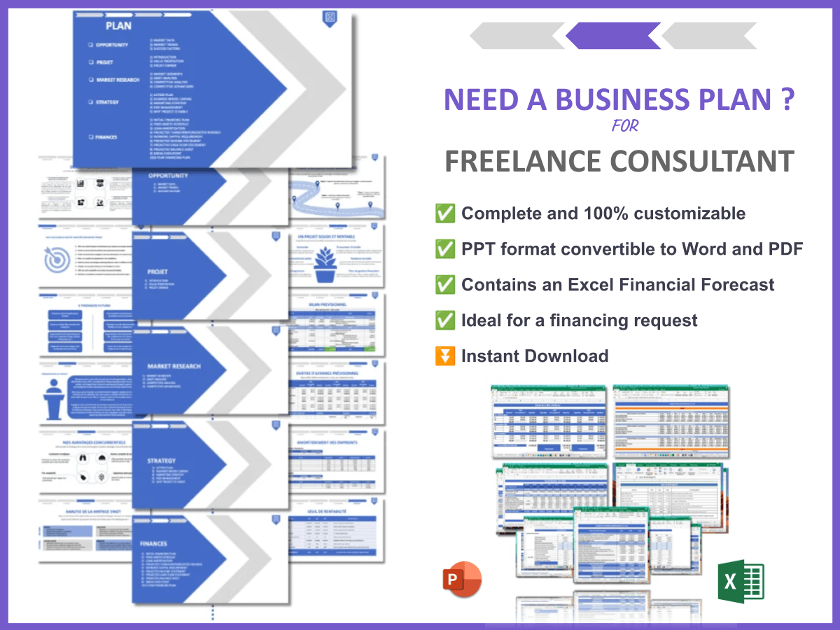Freelance Consultant SWOT Analysis: 10 Examples of Strategic Planning and how to build a business plan for Freelance Consultant 6 BG