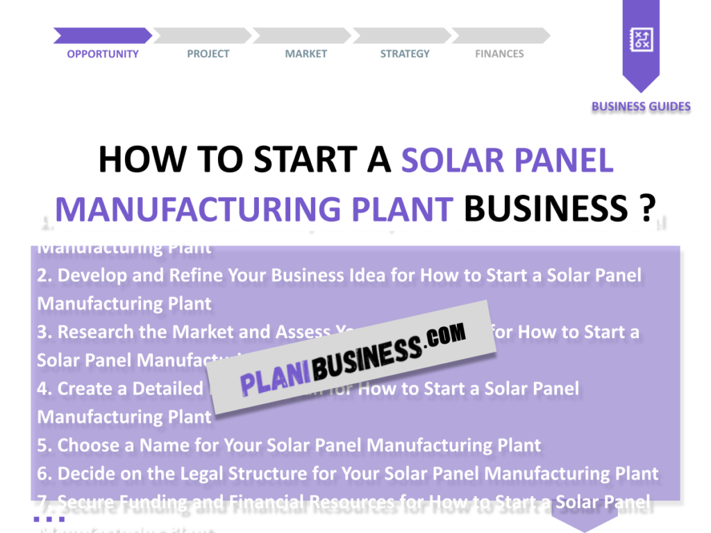 How to Develop a Solar Panel Manufacturing Plant?